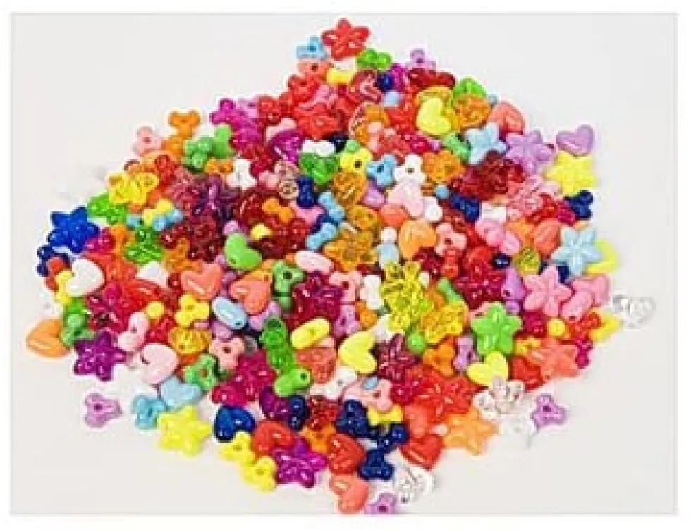 Plastpärlor Hjärta/Stjärna/Propellermix, 2100/fp