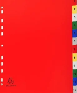 Plastregister EXACOMPTA PP A4+ 1-12 f.f