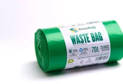Plastsäck PE 70L 30my grön 25/rl