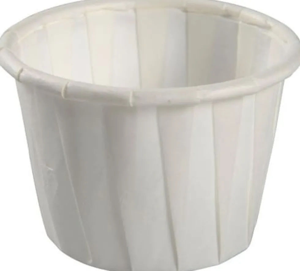 Plissébägare Ø4,4cm 30ml vit 250/fp