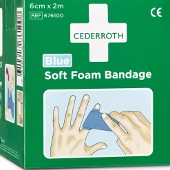 Plåster CEDERROTH SoftFoam 6cmx2m blå