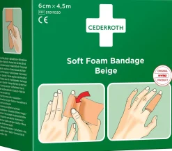 Plåster CEDERROTH SoftFoam 6cmx4,5m beig