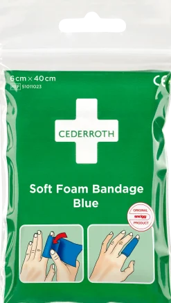 Plåster CEDERROTH SoftFoam 6x40cm blå