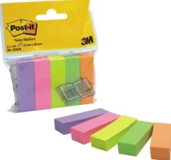 Post-It Index 670, 5 färger, 15x50mm