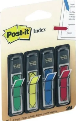 Post-It Index Pil, ljusa färger, 4/fp
