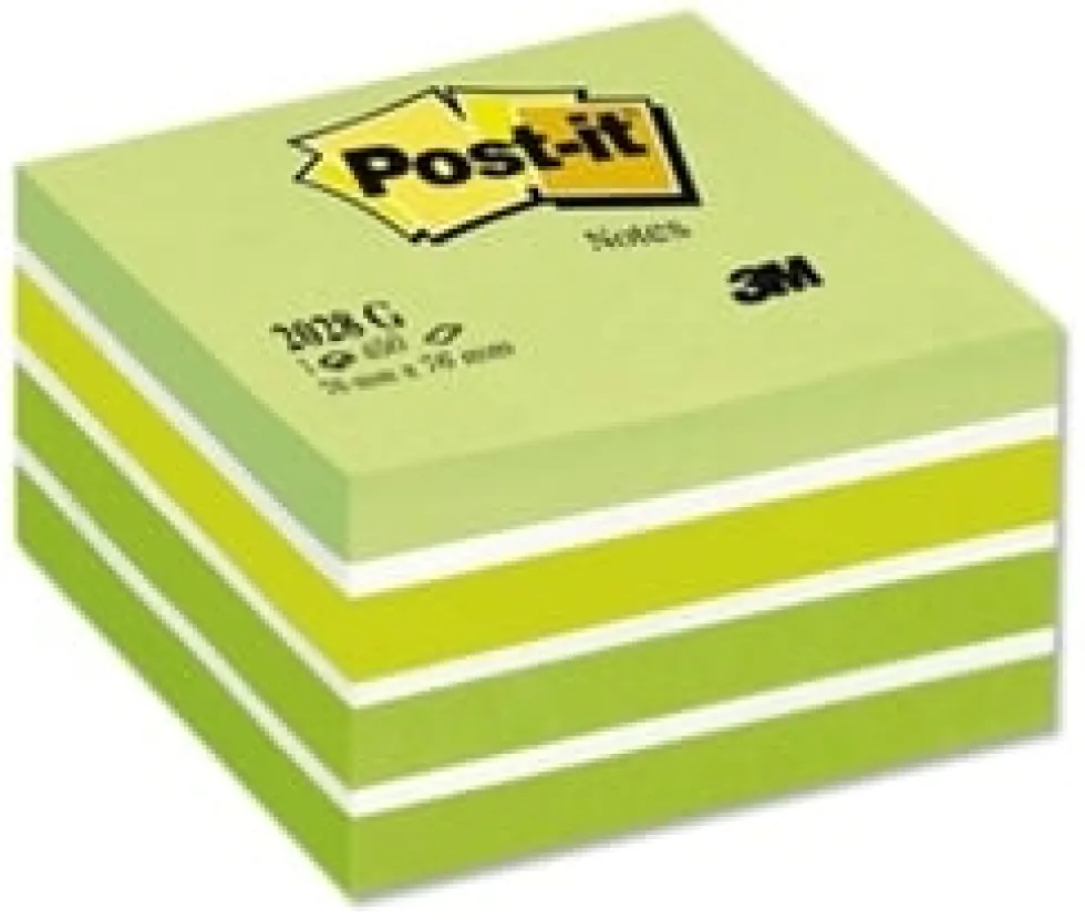 Post-It Kub Fresh Green, 76x76mm, 450 blad