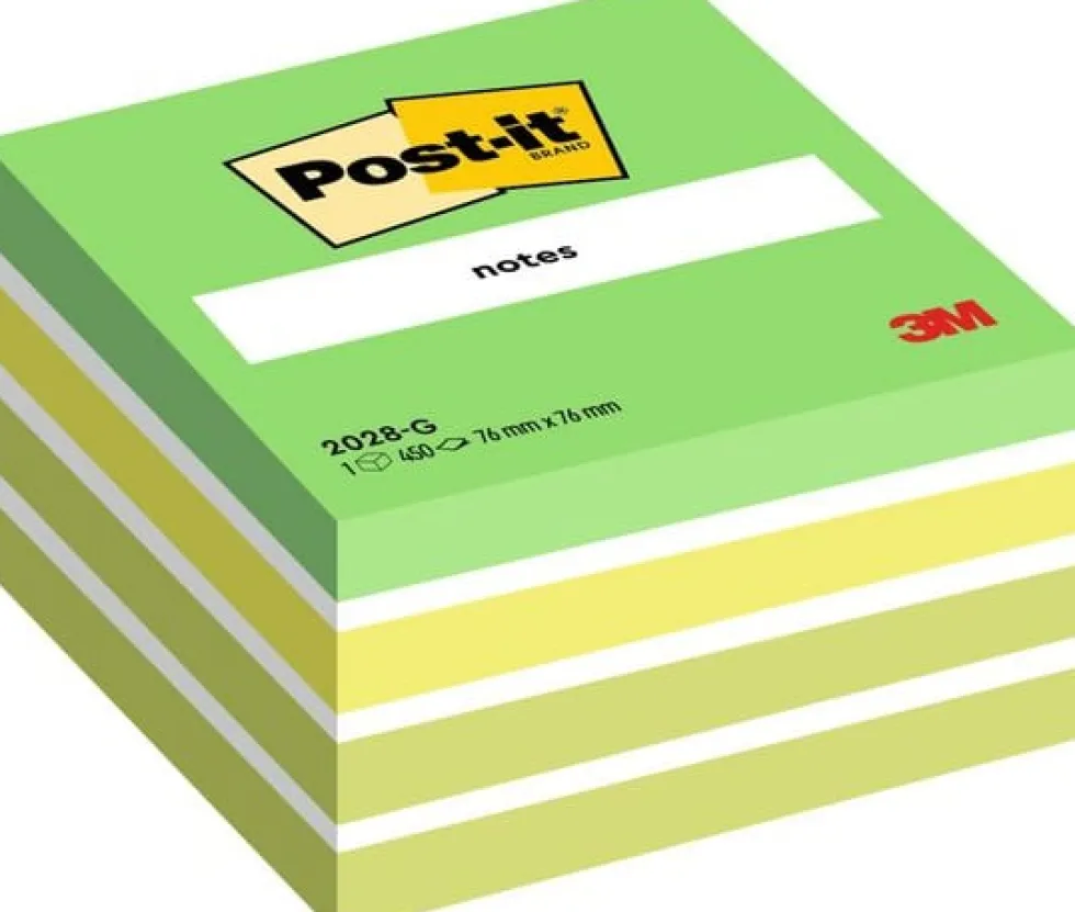 Post-It Kub Fresh Green, 76x76mm, 450 blad