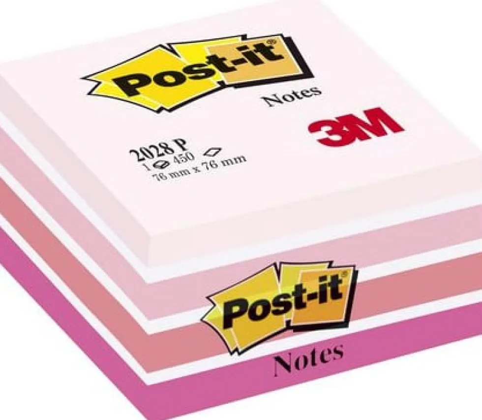 Post-It Kub Fresh Pink, 76x76mm, 450 blad