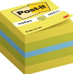 Post-It Kub Mini Lemon, 51x51mm, 400 blad