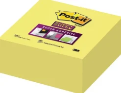 Post-It Kub Supersticky Gul, 76x76mm, 350bl
