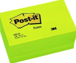 Post-It Neongrön, 76x127mm, 6st