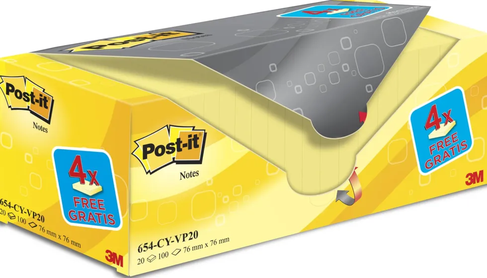Post-it® Notes Value Pack 76x76mm (fp om 20 block)