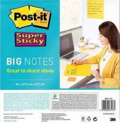 Post-it Supersticky Blad gul, 279x279mm, 30blad