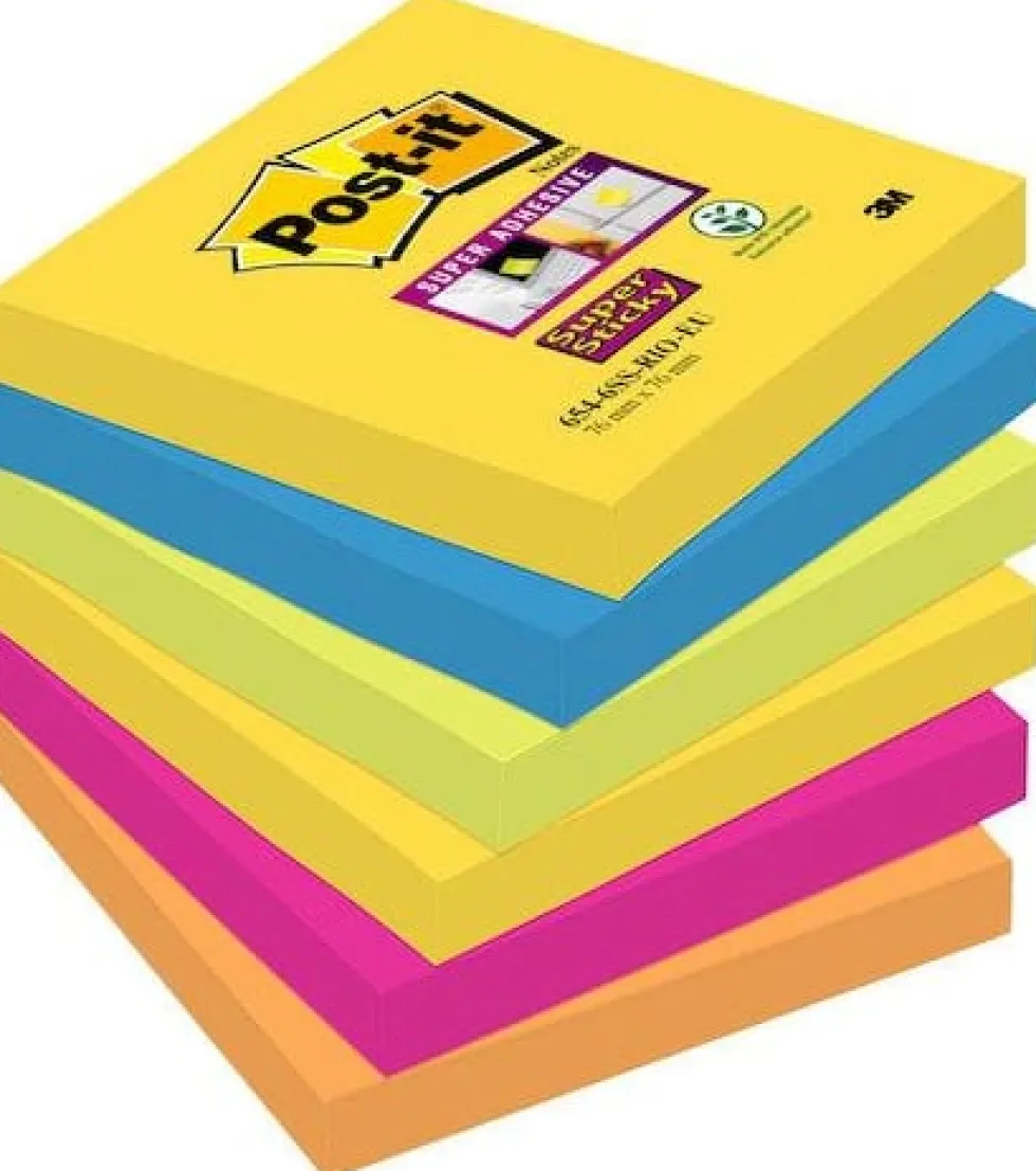 Post-it® Supersticky Rio, 76x76mm, 6/FP