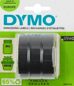 Präglingsband DYMO 9mmx3m svart 3/fp
