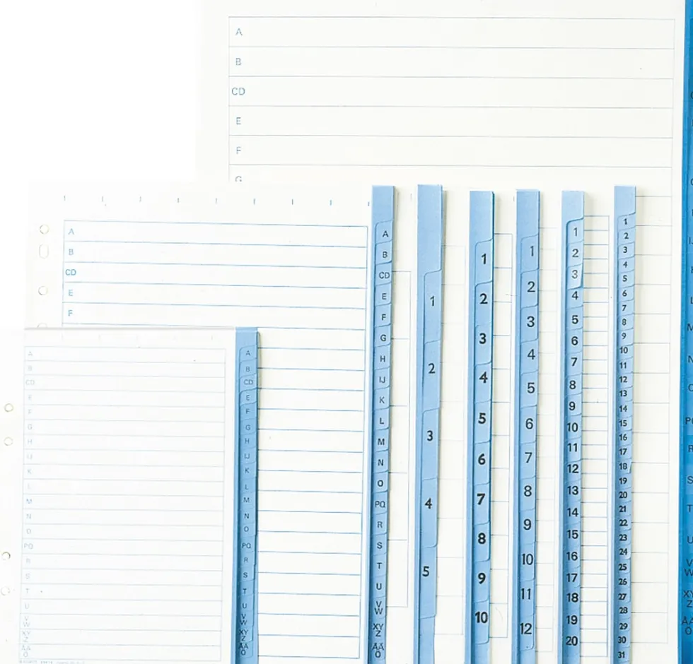 Pärmregister papper A4 Jan-Dec