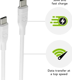 Re-charge - Cable - USB-C to USB-C - TPE, White (1.2m)