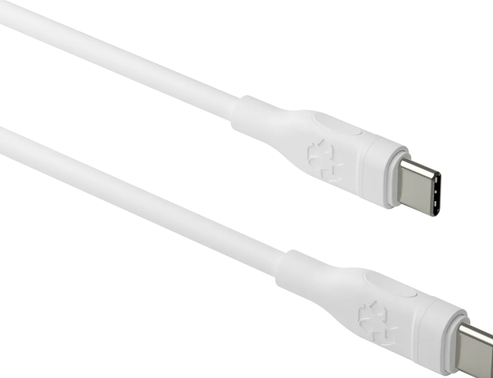 Re-charge - Cable - USB-C to USB-C - TPE, White (1.2m)