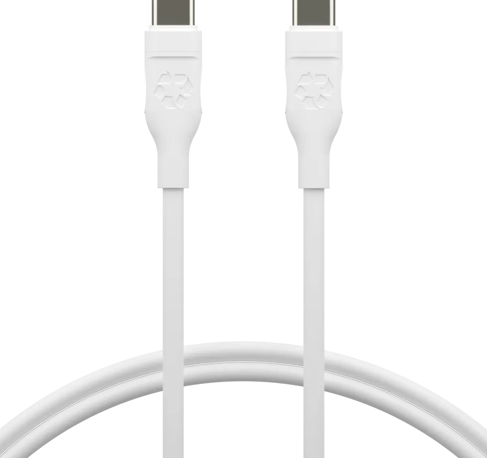 Re-charge - Cable - USB-C to USB-C - TPE, White (1.2m)