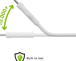 Re-charge - Cable - USB-C to USB-C - TPE, White (1.2m)