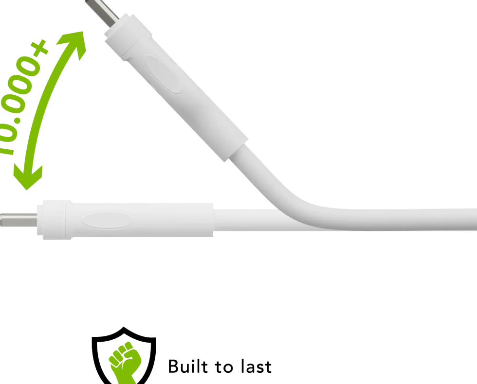 Re-charge - Cable - USB-C to USB-C - TPE, White (1.2m)