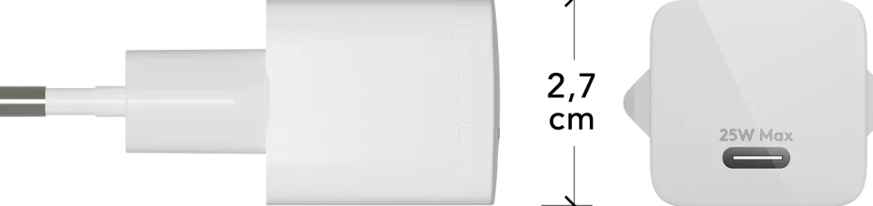 Re-charge - Wall Charger GaN - USB-C 25W EU, White