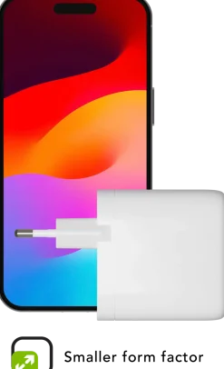 Re-charge - Wall Charger GaN - USB-C 65W EU, White
