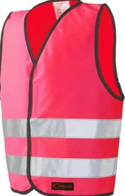 Reflexväst med Kardborre L rosa
