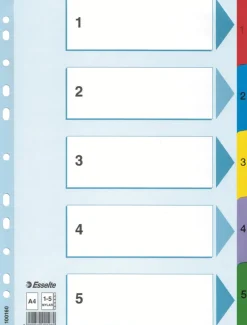 Register ESSELTE Mylar A4 1-5 multifärgat