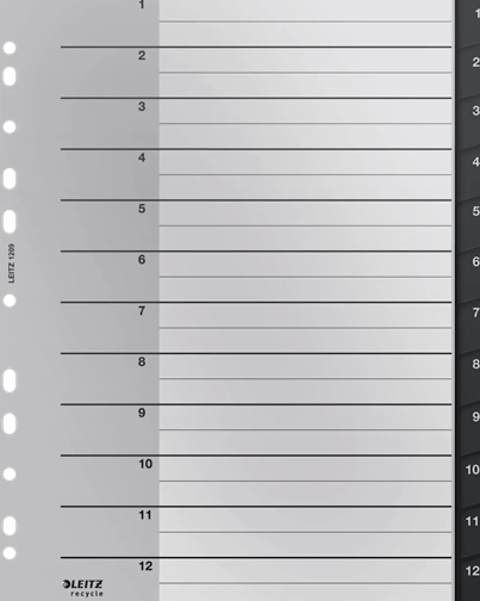 Register Leitz Recycle 1-12 A4 PP