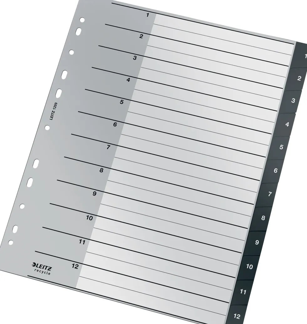Register Leitz Recycle 1-12 A4 PP