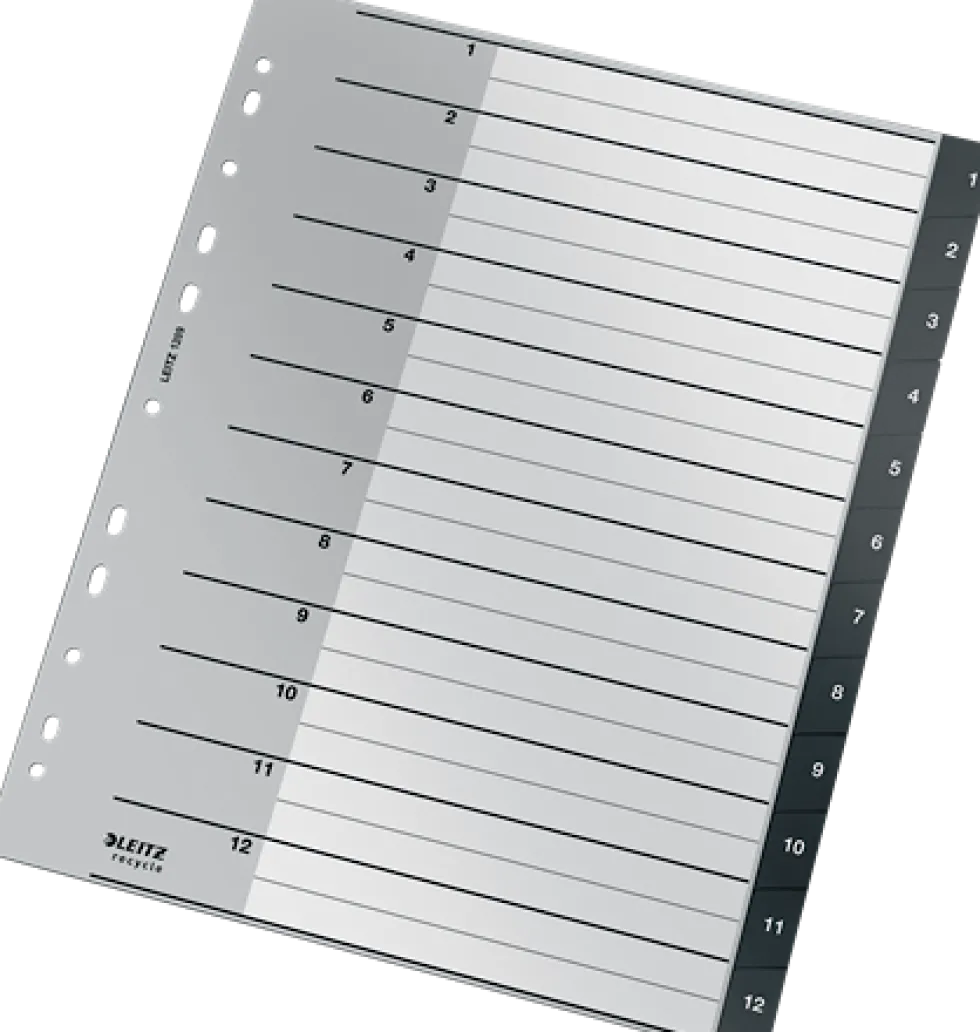 Register Leitz Recycle 1-12 A4 PP