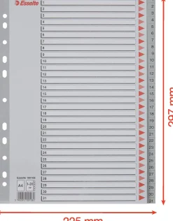 Register PP A4 1-31grå
