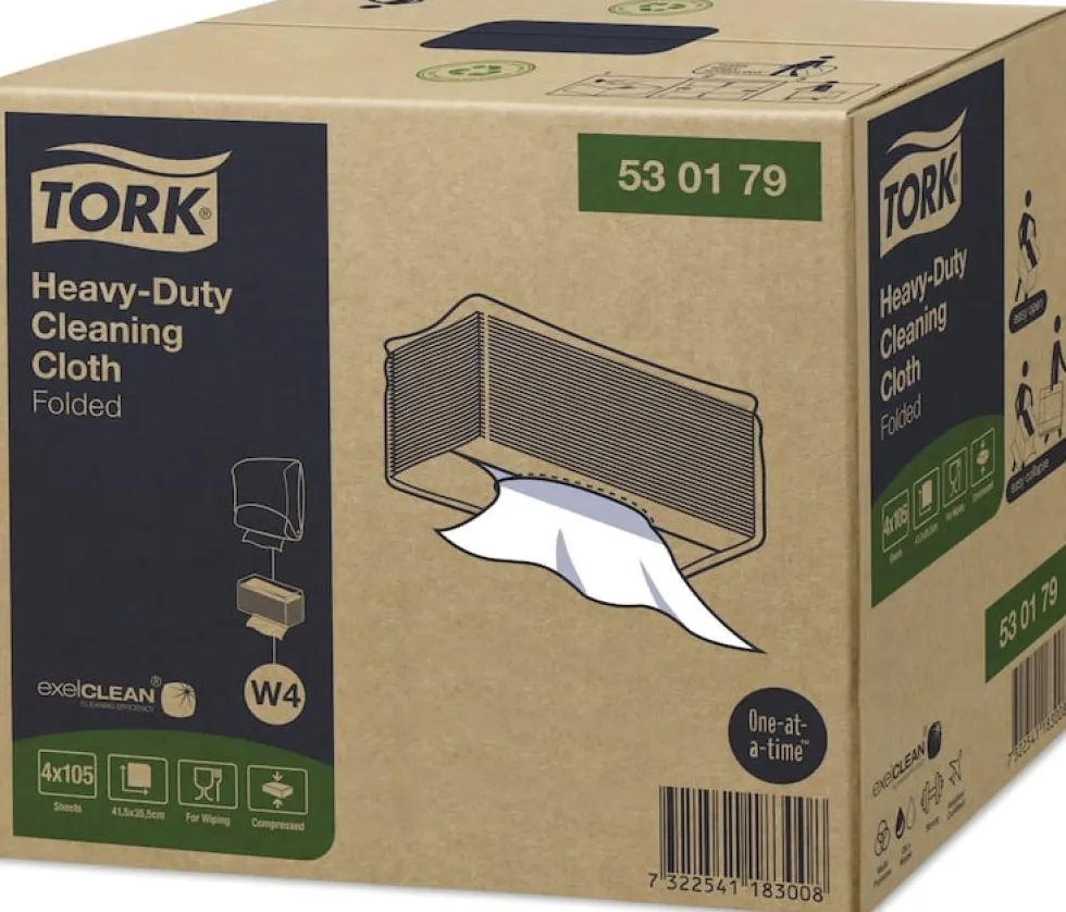 Rengöringsduk TORK W4 Kraftig vit 105/fp