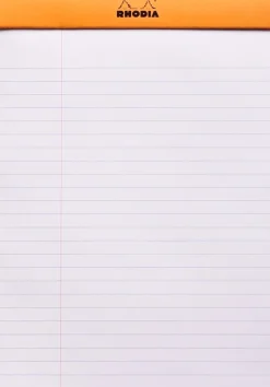 Rhodia head stapled pad orange N°15 ruled 150sh