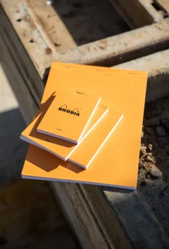 Rhodia head stapled pad orange N°15 ruled 150sh