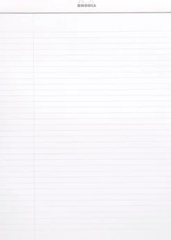 Rhodia head stapled pad white N°18 ruled
