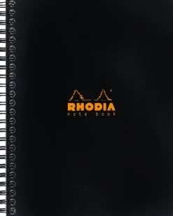 Rhodia NoteBook wire black A5+ squared