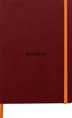 Rhodiarama soft A5 burgundy dot ivory