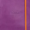 Rhodiarama soft A5 purple dot ivory