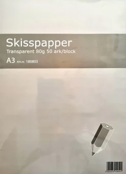 Ritpapper transparent A3 50ark