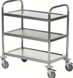 Rostfritt rullbord 3 plan