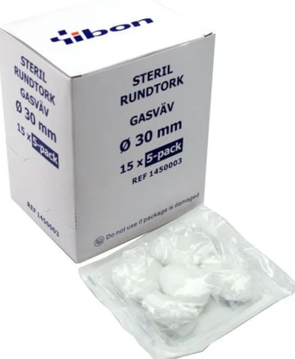 Rundtork GV steril 5-p 30mm 75/fp