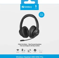 Sandberg Bluetooth Headset ANC+ENC Pro