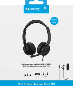 SANDBERG 3in1 Office Headset Pro ENC