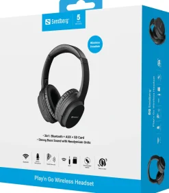 Sandberg Play'n Go Bluetooth Headset, Black