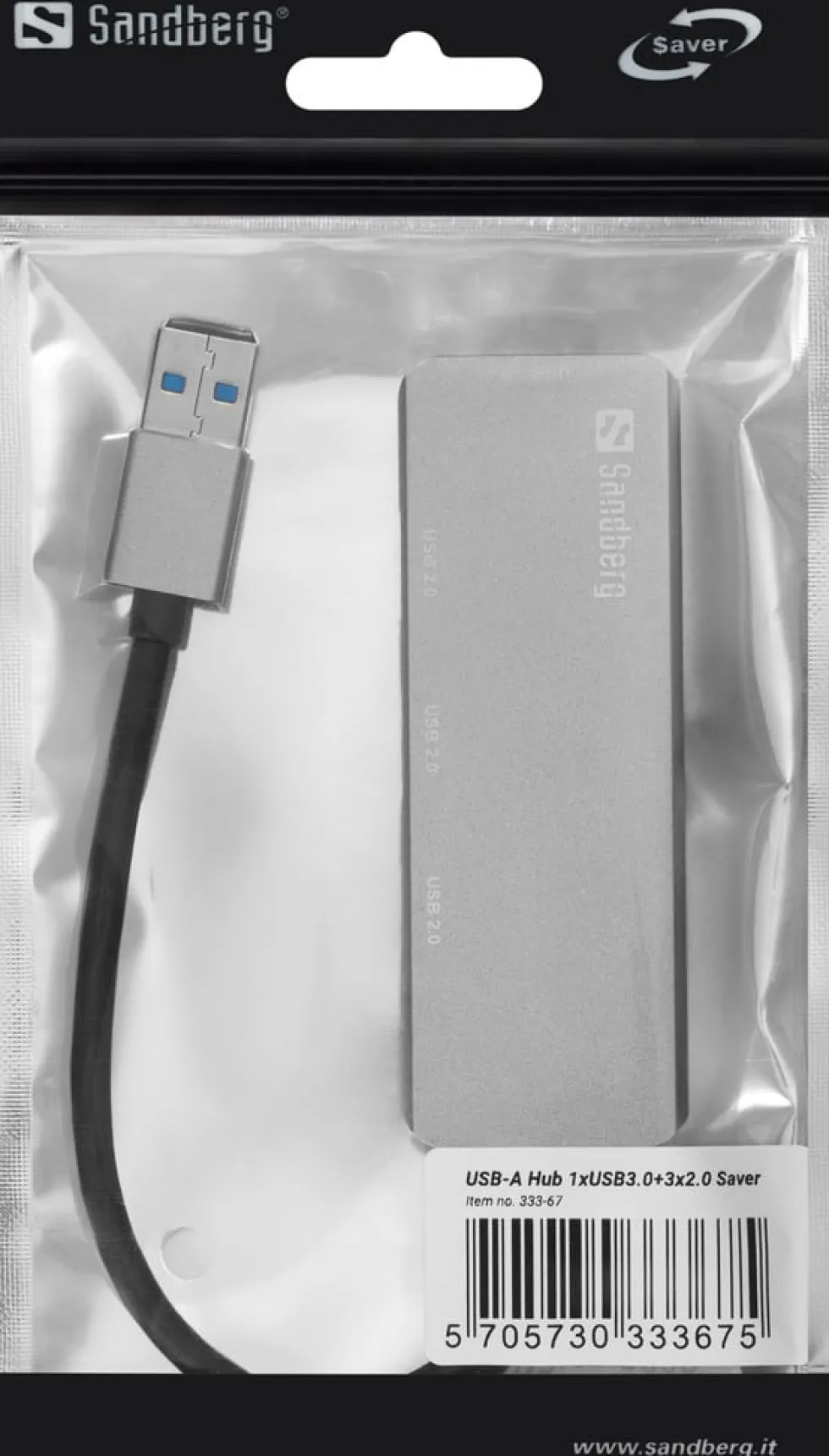 Sandberg USB-A Hub 1xUSB3.0+3x2.0 SAVER