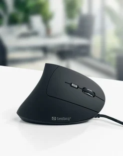 Sandberg Wired Vertical Mouse, Black