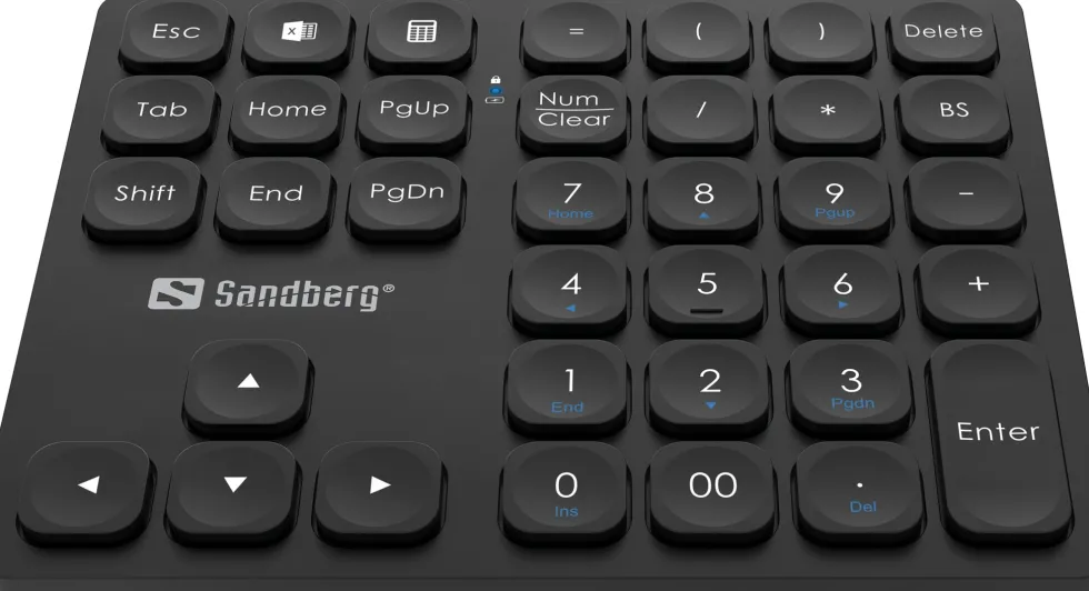 Sandberg Wireless Numeric Keypad Pro, Black