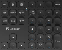 Sandberg Wireless Numeric Keypad Pro, Black